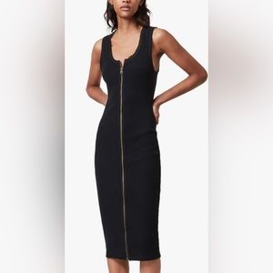 Allsaints Alicia Zip Through in CHARCOAL